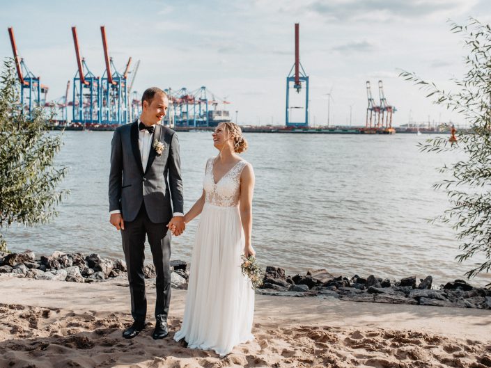 Als Hochzeitsfotograf in Hamburg am Elbstrand