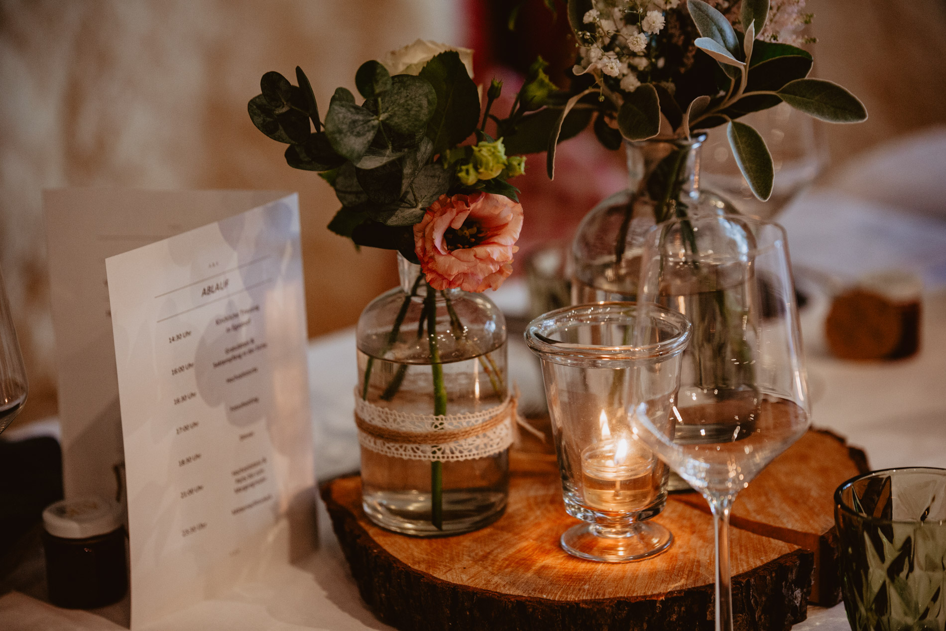 Deko für Hochzeit Landgasthof zur Eiche in Olsen